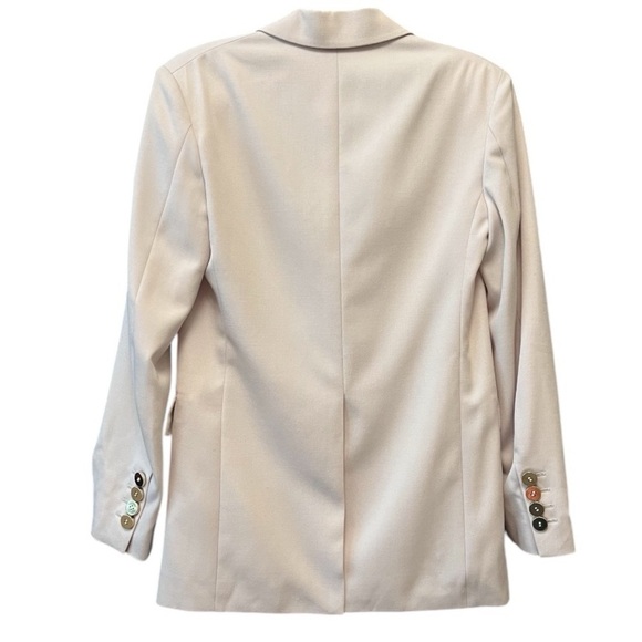 Moussy Vintage Wool Blazer XS | Double-Breasted Ivory Jacket | NWT $740 - Picture 3 of 10